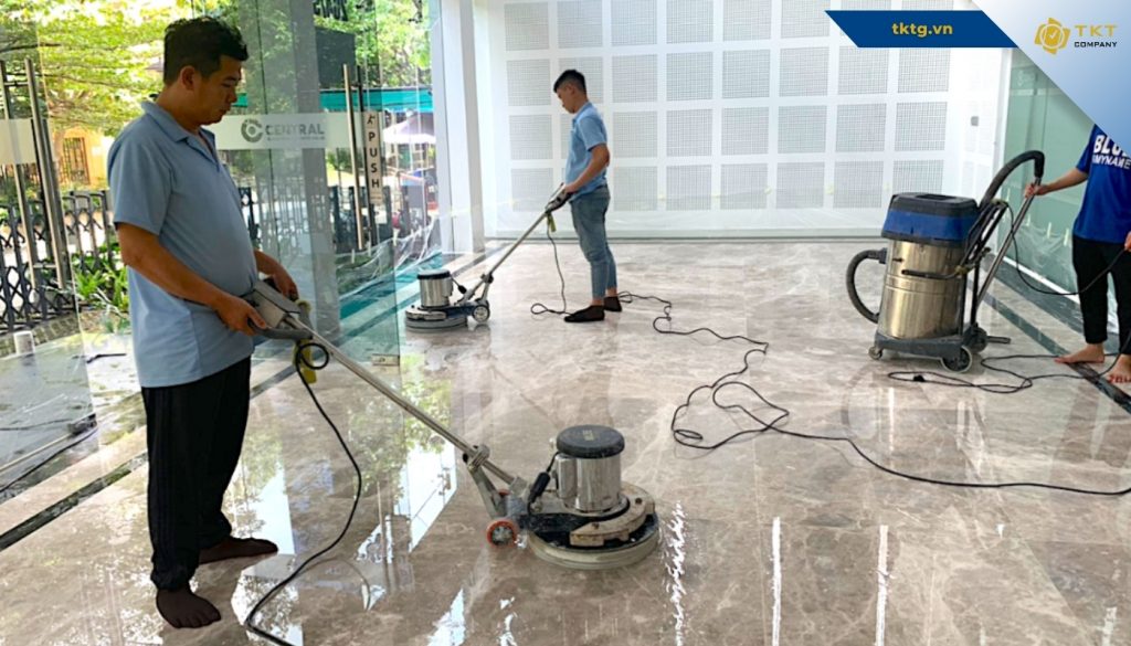 Hạng mục đánh bóng sàn marble công nghiệp